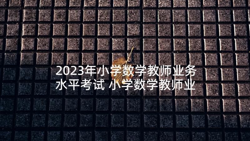 2023年小学数学教师业务水平考试 小学数学教师业务述职报告(大全9篇)