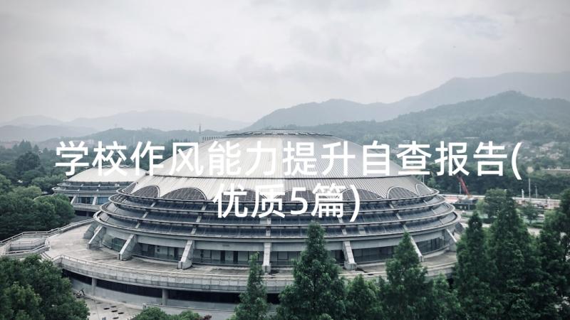 学校作风能力提升自查报告(优质5篇)