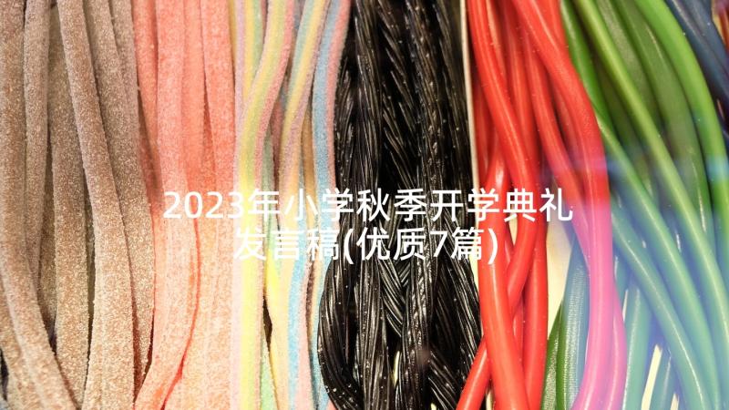 2023年小学秋季开学典礼发言稿(优质7篇)