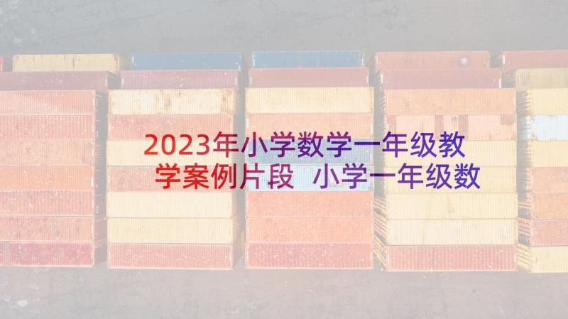 2023年小学数学一年级教学案例片段 小学一年级数学教案(大全10篇)