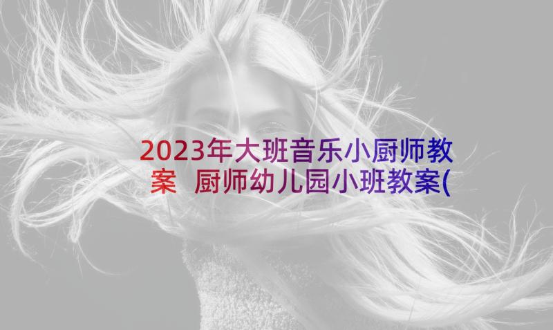 2023年大班音乐小厨师教案 厨师幼儿园小班教案(模板5篇)