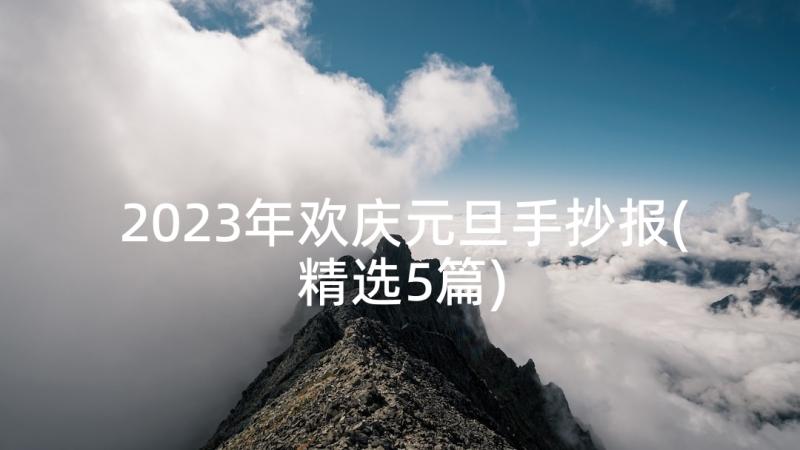 2023年欢庆元旦手抄报(精选5篇)