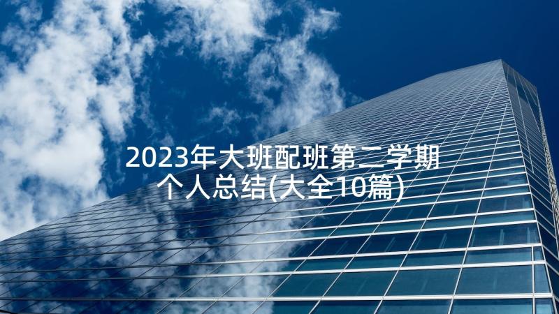 2023年大班配班第二学期个人总结(大全10篇)