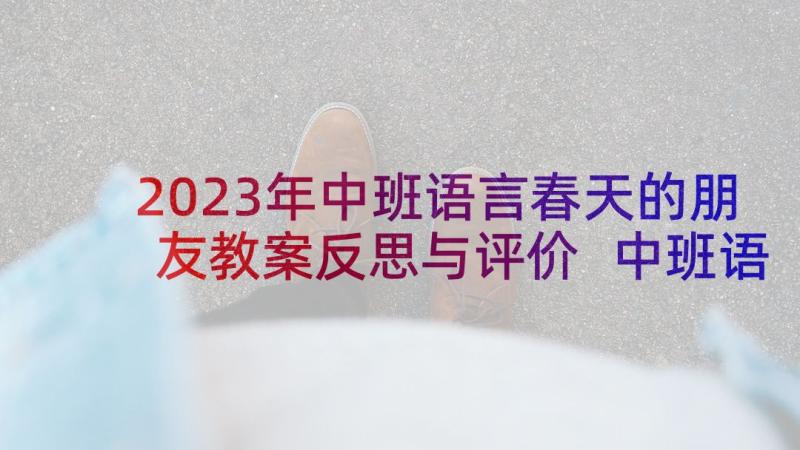 2023年中班语言春天的朋友教案反思与评价 中班语言春天的朋友教案(优质7篇)