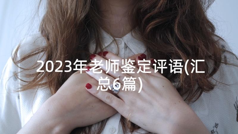 2023年老师鉴定评语(汇总6篇)