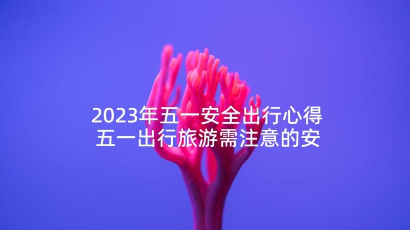 2023年五一安全出行心得 五一出行旅游需注意的安全常识(模板5篇)