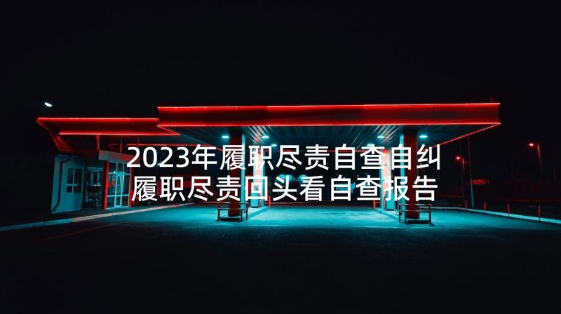 2023年履职尽责自查自纠 履职尽责回头看自查报告(实用6篇)