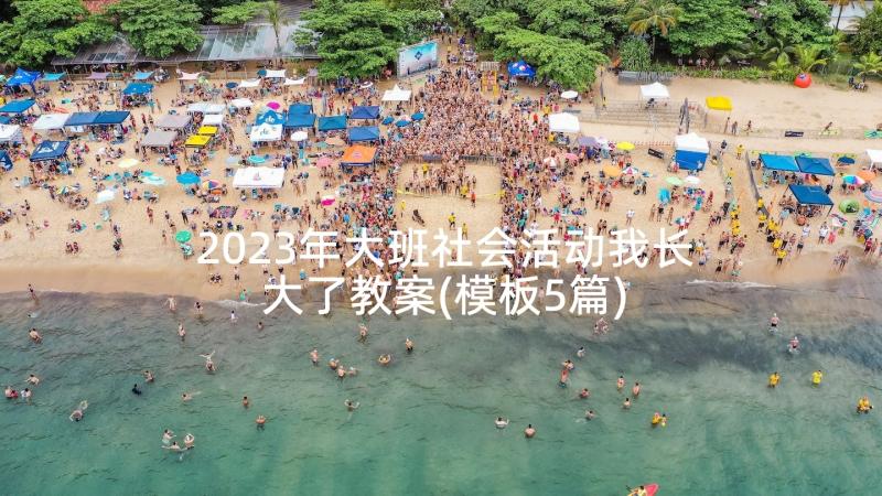 2023年大班社会活动我长大了教案(模板5篇)