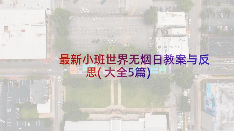 最新小班世界无烟日教案与反思(大全5篇)