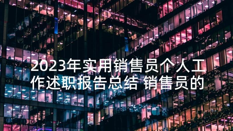 2023年实用销售员个人工作述职报告总结 销售员的个人工作述职报告(汇总9篇)