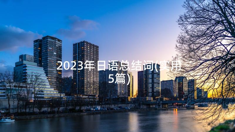 2023年日语总结词(实用5篇)