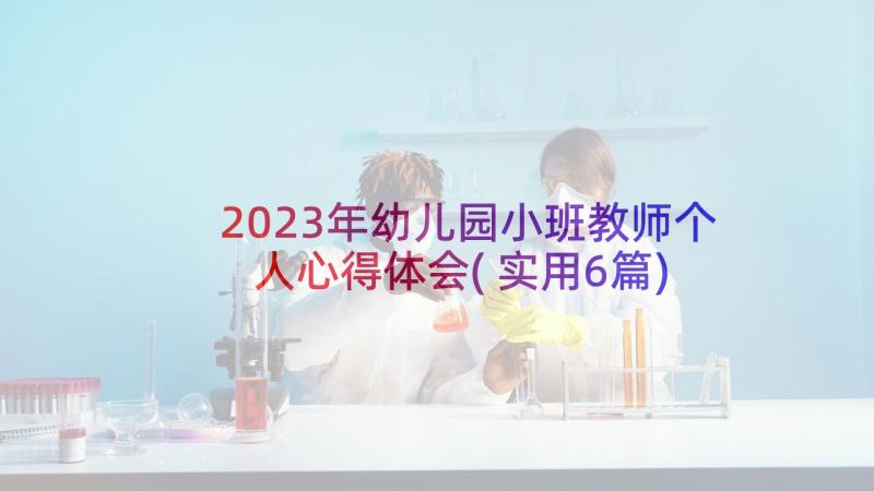 2023年幼儿园小班教师个人心得体会(实用6篇)