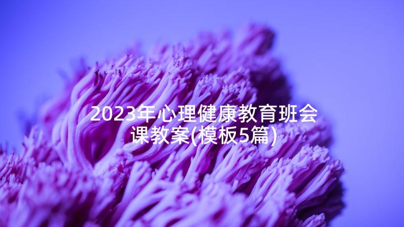 2023年心理健康教育班会课教案(模板5篇)