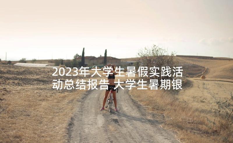 2023年大学生暑假实践活动总结报告 大学生暑期银行实习总结(优质5篇)