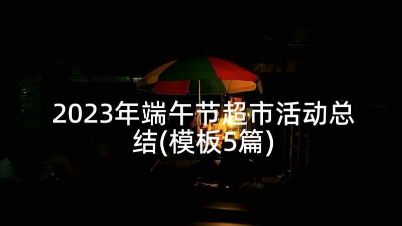 2023年端午节超市活动总结(模板5篇)