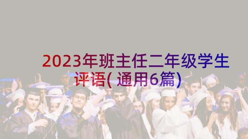 2023年班主任二年级学生评语(通用6篇)