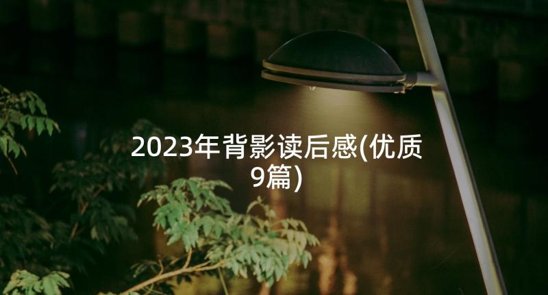 2023年背影读后感(优质9篇)