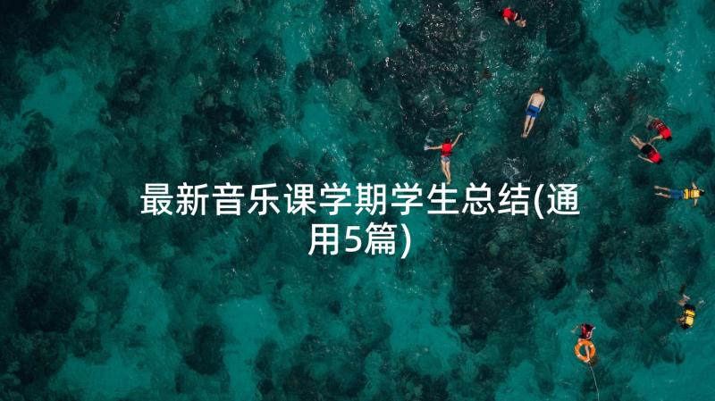 最新音乐课学期学生总结(通用5篇)