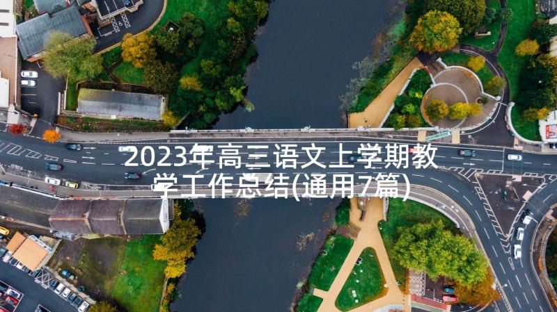 2023年高三语文上学期教学工作总结(通用7篇)