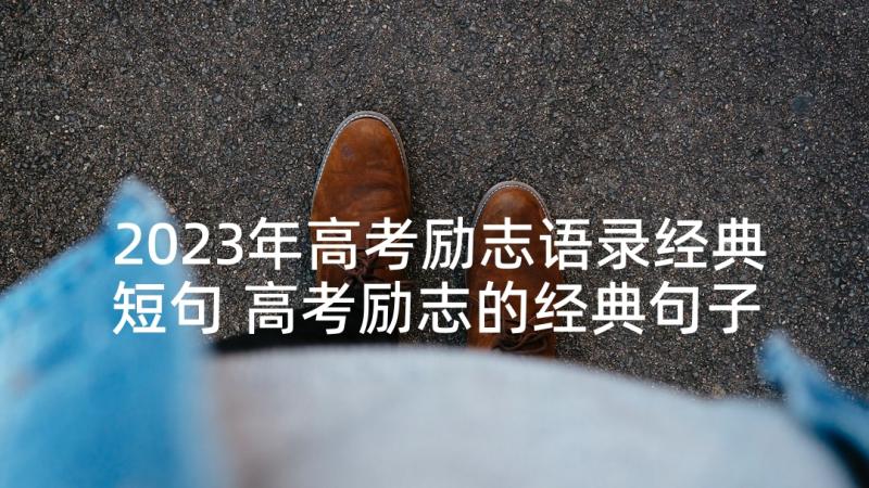 2023年高考励志语录经典短句 高考励志的经典句子高考经典励志语录摘抄(通用10篇)