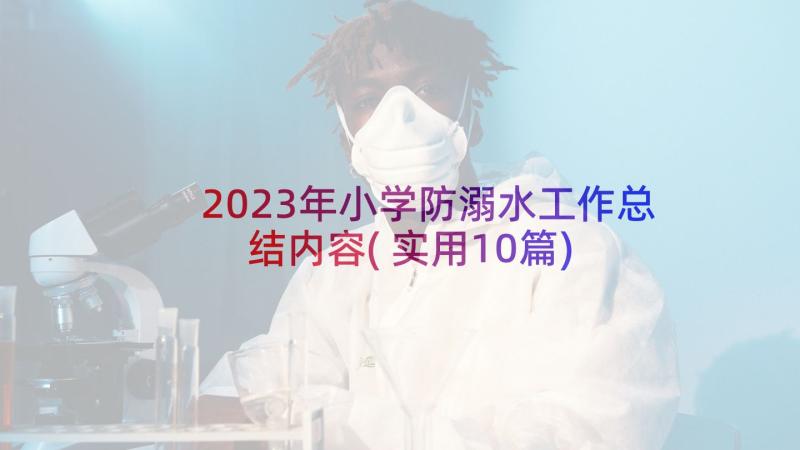 2023年小学防溺水工作总结内容(实用10篇)