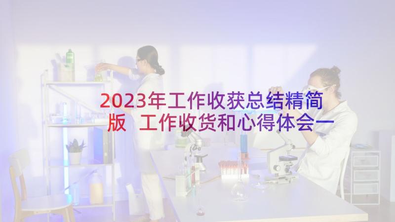 2023年工作收获总结精简版 工作收货和心得体会一样吗(大全6篇)