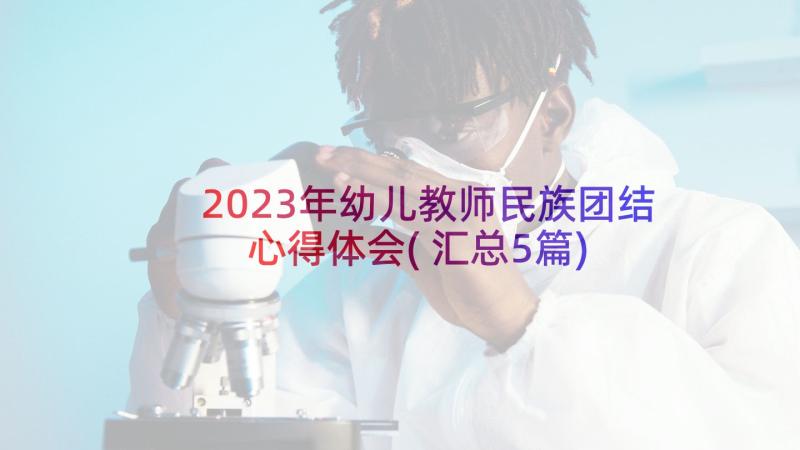 2023年幼儿教师民族团结心得体会(汇总5篇)