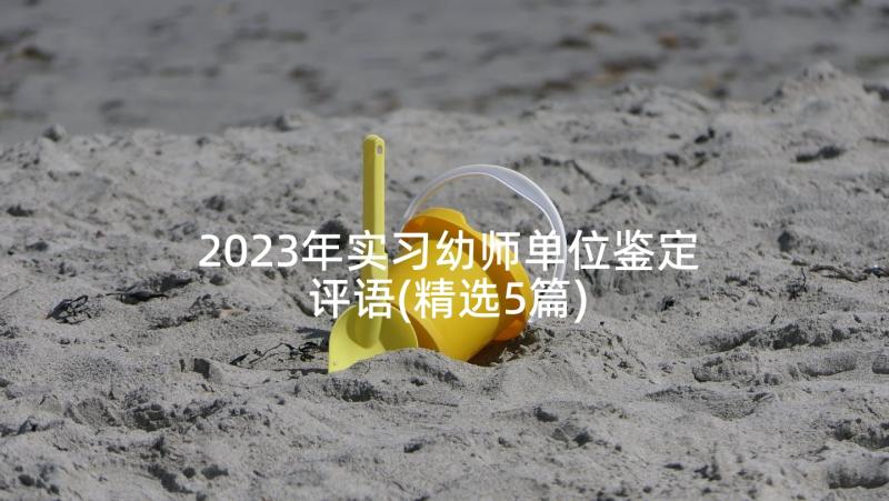 2023年实习幼师单位鉴定评语(精选5篇)