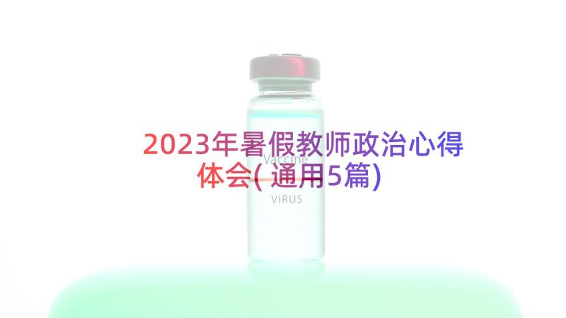 2023年暑假教师政治心得体会(通用5篇)