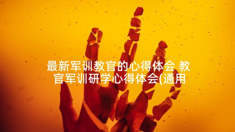 最新军训教官的心得体会 教官军训研学心得体会(通用9篇)