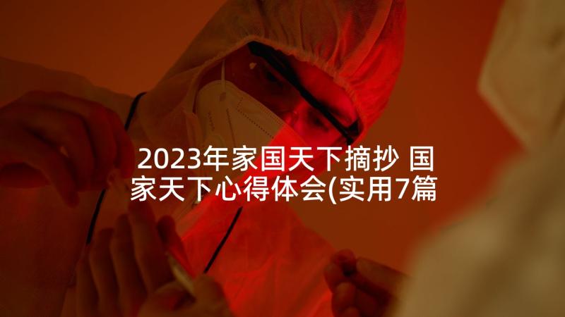 2023年家国天下摘抄 国家天下心得体会(实用7篇)