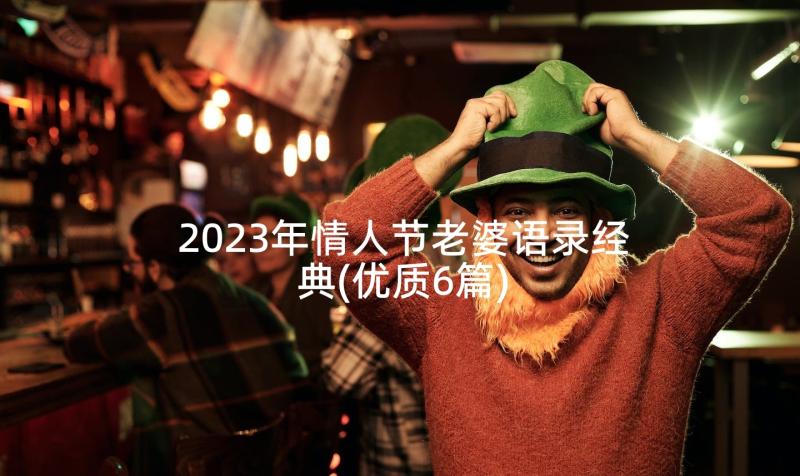 2023年情人节老婆语录经典(优质6篇)