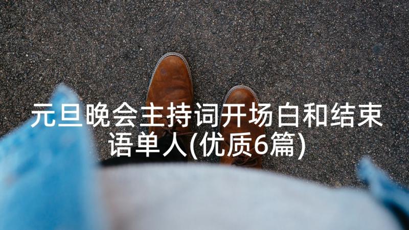 元旦晚会主持词开场白和结束语单人(优质6篇)