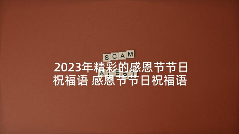 2023年精彩的感恩节节日祝福语 感恩节节日祝福语(精选5篇)