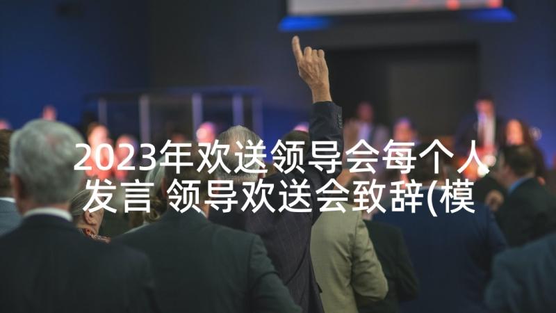 2023年欢送领导会每个人发言 领导欢送会致辞(模板9篇)