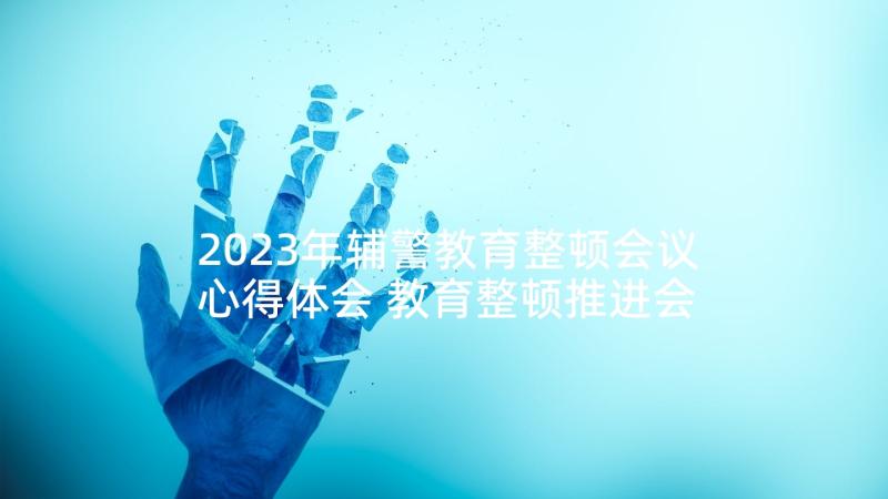 2023年辅警教育整顿会议心得体会 教育整顿推进会议心得体会(优秀8篇)