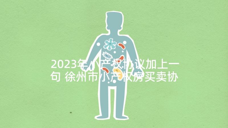 2023年小产权协议加上一句 徐州市小产权房买卖协议(大全7篇)