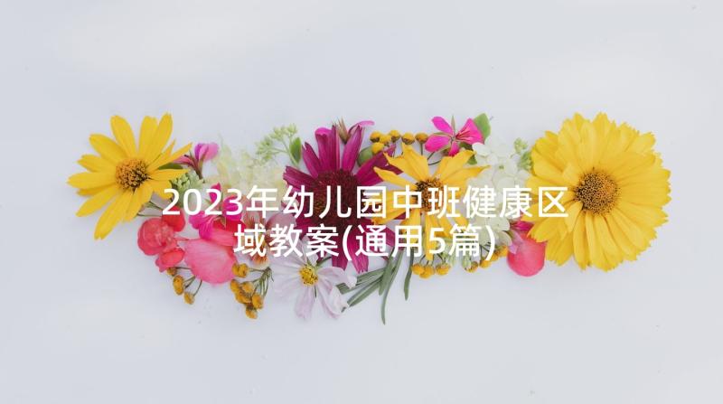 2023年幼儿园中班健康区域教案(通用5篇)