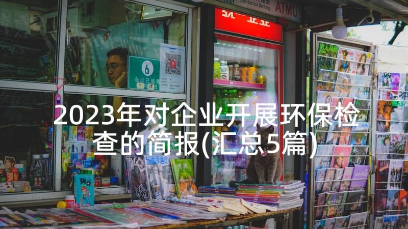 2023年对企业开展环保检查的简报(汇总5篇)