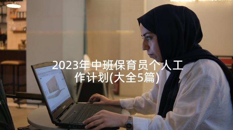 2023年中班保育员个人工作计划(大全5篇)