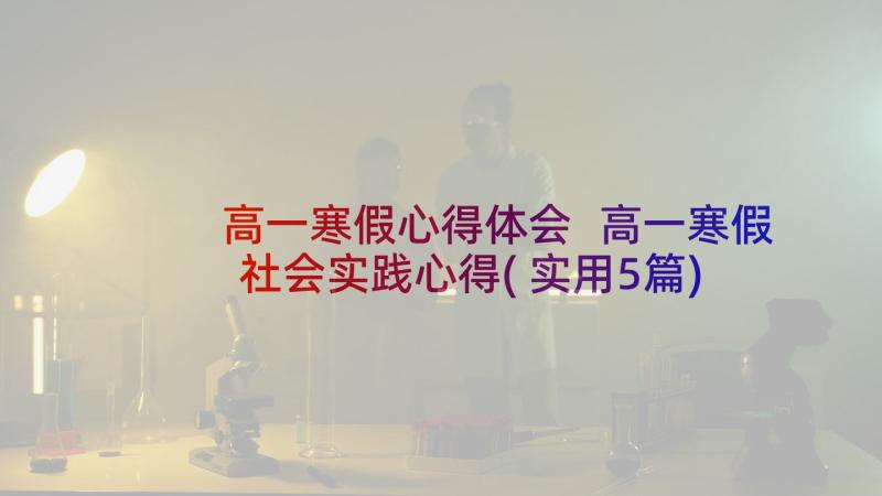 高一寒假心得体会 高一寒假社会实践心得(实用5篇)