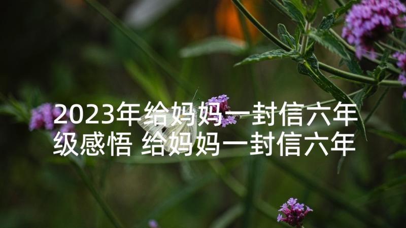 2023年给妈妈一封信六年级感悟 给妈妈一封信六年级(汇总7篇)