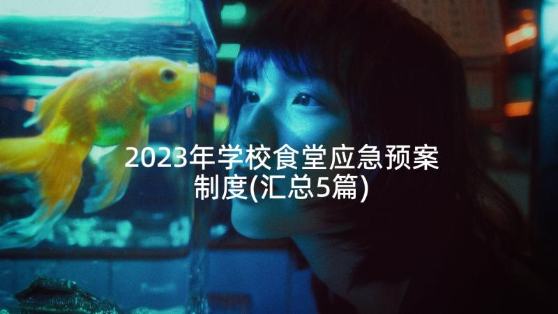 2023年学校食堂应急预案制度(汇总5篇)