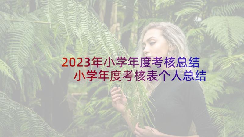 2023年小学年度考核总结 小学年度考核表个人总结范例(精选5篇)