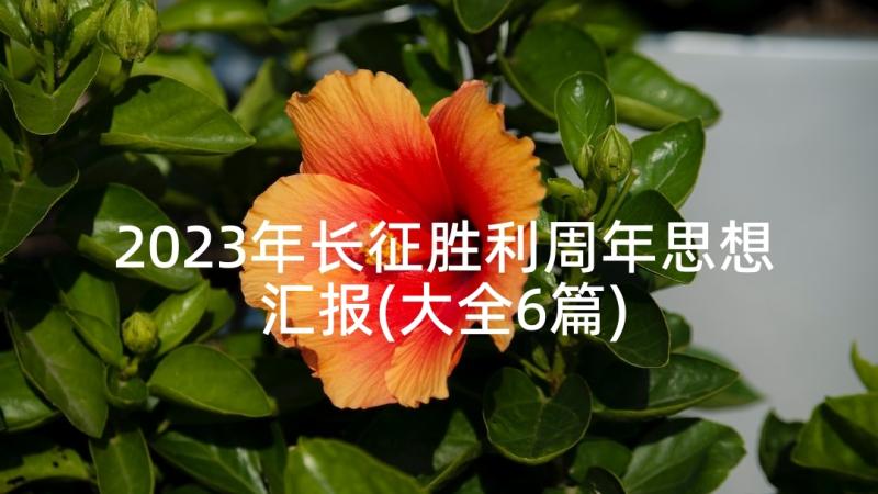 2023年长征胜利周年思想汇报(大全6篇)