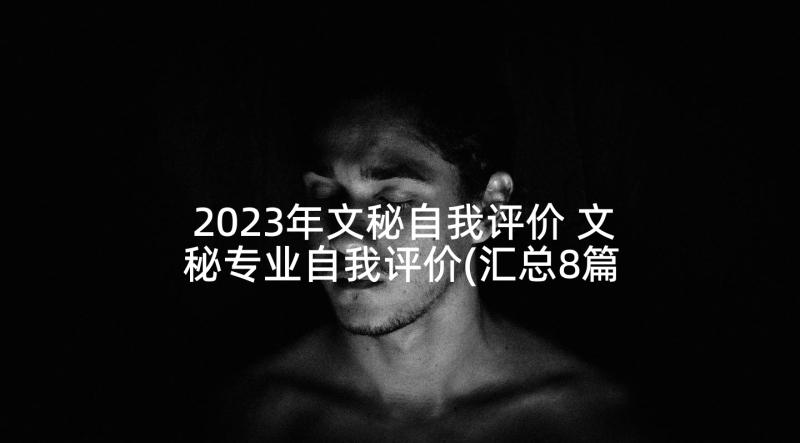 2023年文秘自我评价 文秘专业自我评价(汇总8篇)