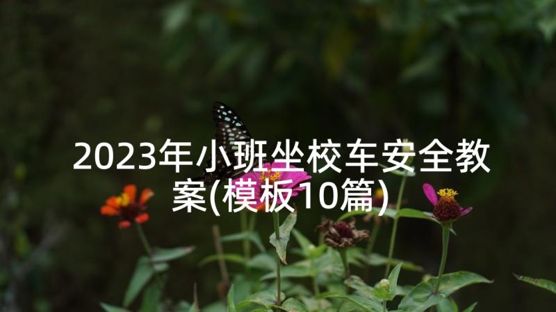 2023年小班坐校车安全教案(模板10篇)