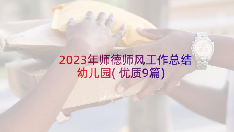 2023年师德师风工作总结幼儿园(优质9篇)