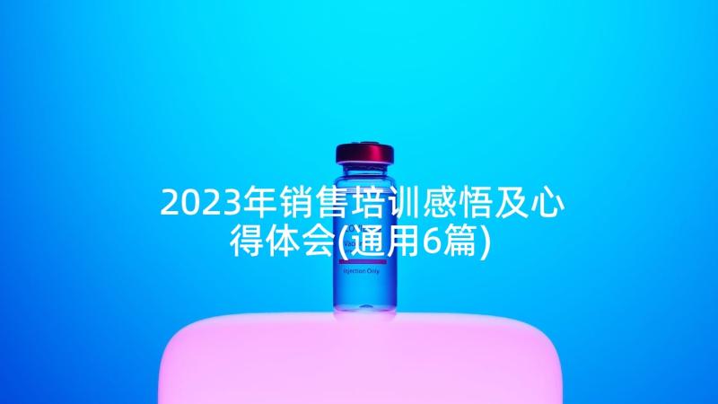 2023年销售培训感悟及心得体会(通用6篇)