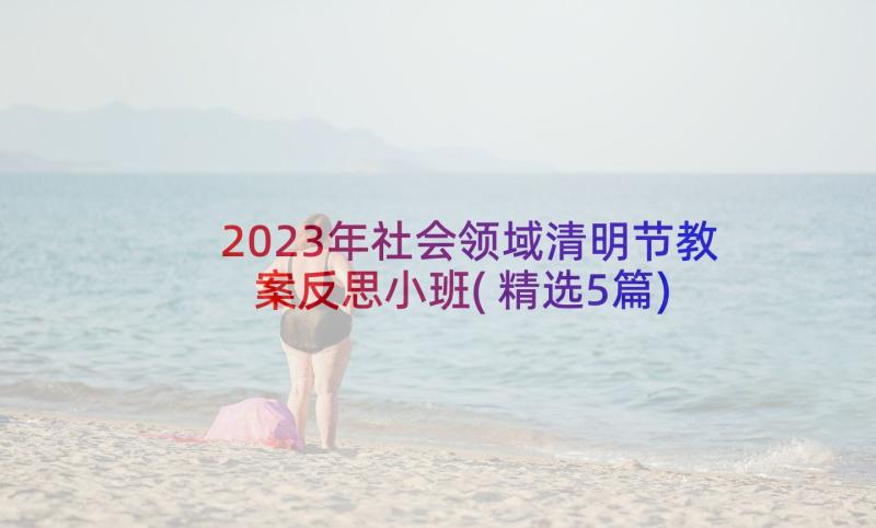 2023年社会领域清明节教案反思小班(精选5篇)